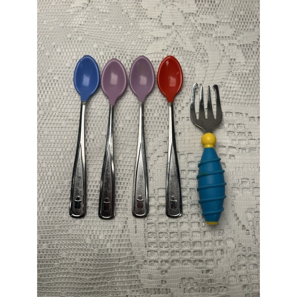 Gerber 80 The First Years Baby Spoons & Toddler Fork Stainless Training Lot